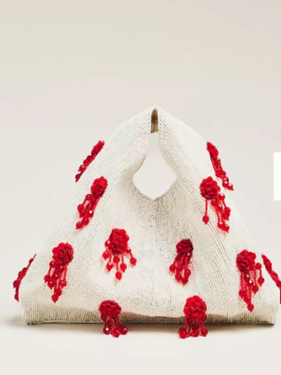 Anthropologie Handbags - Studded Beaded Satchel Bag - BRAND NEW